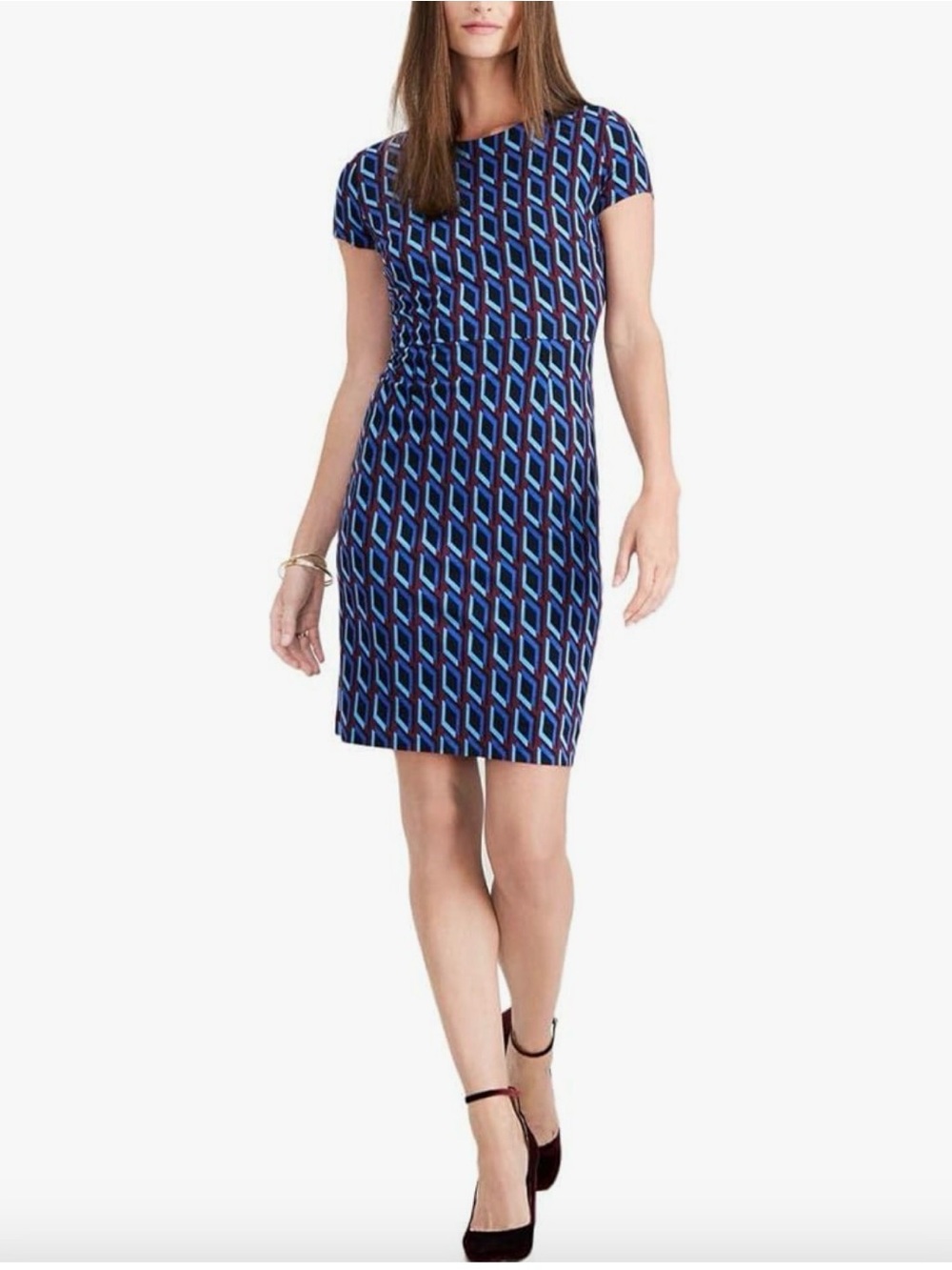INC International Concepts Women's Fitted Print Shift Dress size XS